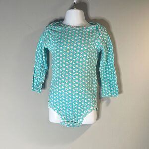 Carter’s Long Sleeves Printed One Piece Baby Girl 24 Months-Aqua